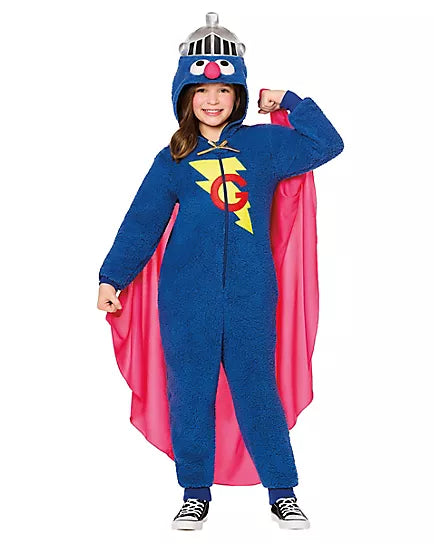 Kids Super Grover Jumpsuit Costume - Sesame Street