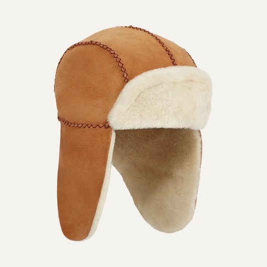 Toddlers / Big Kids' Sheepskin Trapper with Stitch