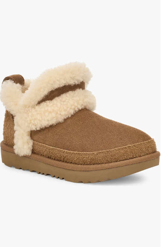 Women's Classic Ultra Mini Spillseam Genuine Shearling Bootie (220-290mm)