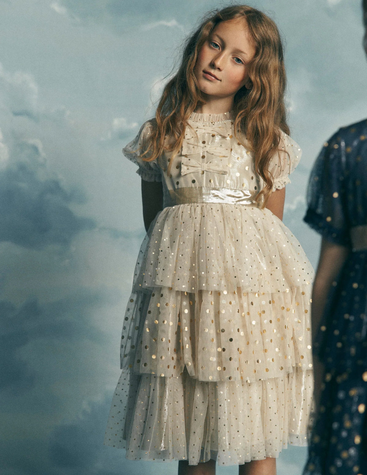 Metallic Tulle Party Dress