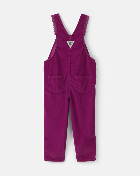 Toddler Girl Corduroy Overalls - Purple