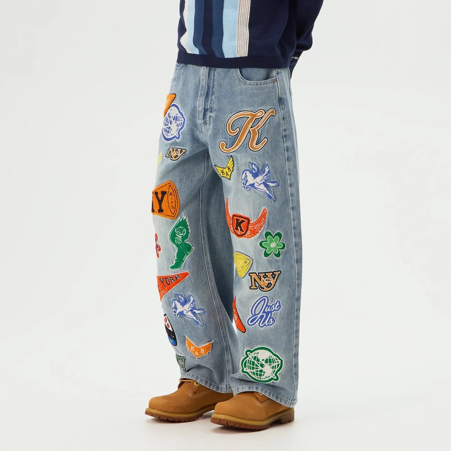 Kith Kids NY to The World Denim Wide Leg Heston Jean