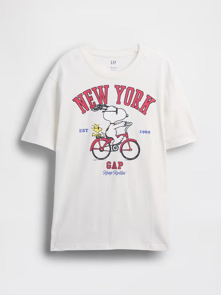 Adult Peanuts Oversized Gap Logo T-Shirt