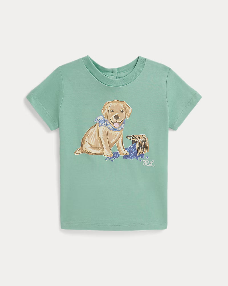 Dog-Print Cotton Jersey Tee