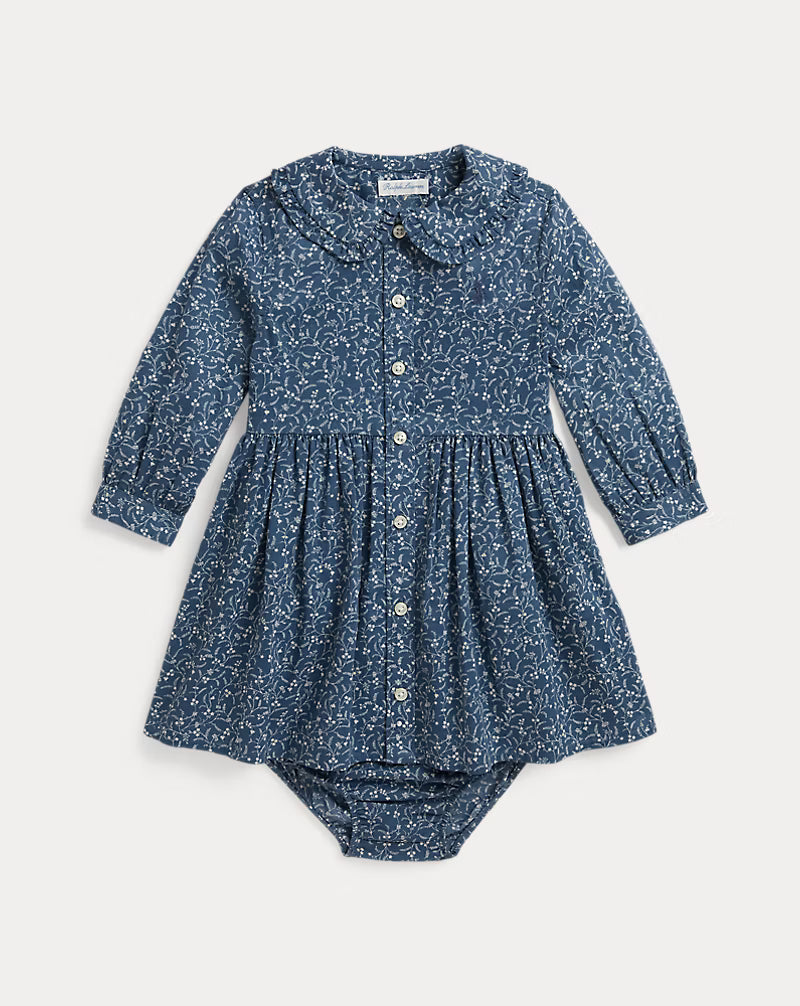 Floral Cotton Shirtdress & Bloomer