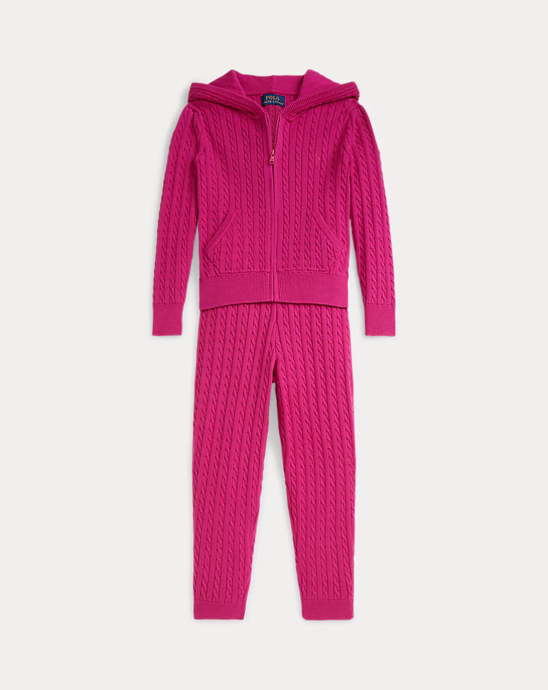 Mini-Cable Full-Zip Hoodie & Pant Set