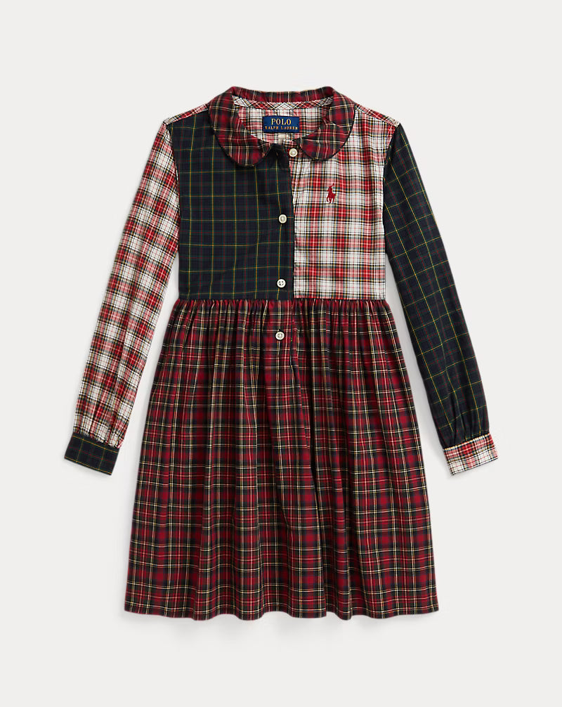 Plaid Cotton Poplin Shirtdress