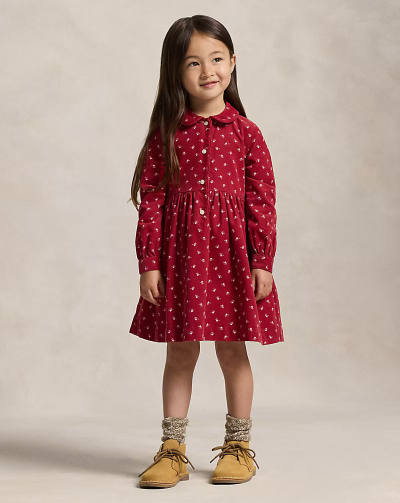 Floral Cotton Corduroy Shirtdress