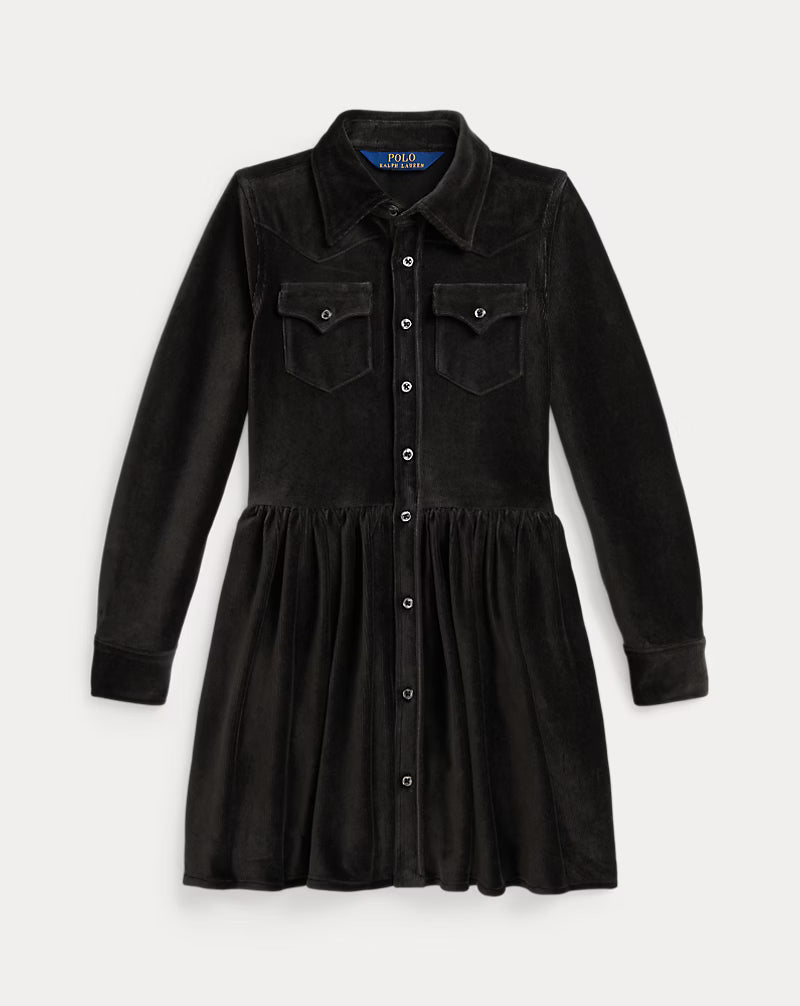 Velour Western Shirtdress