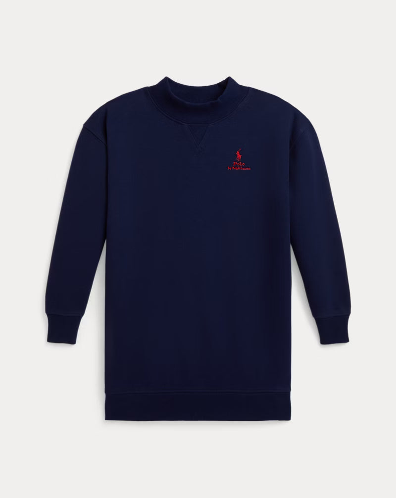 Logo Fleece Mockneck Dress