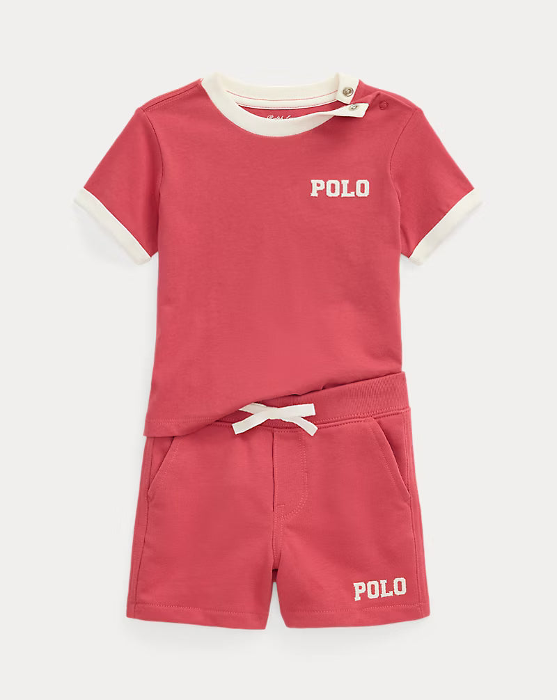 Logo Cotton Tee & French Terry Short Set