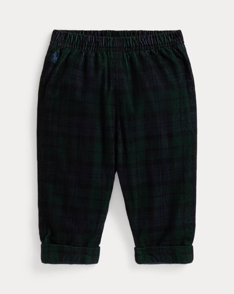 Slouchy Plaid Corduroy Pant