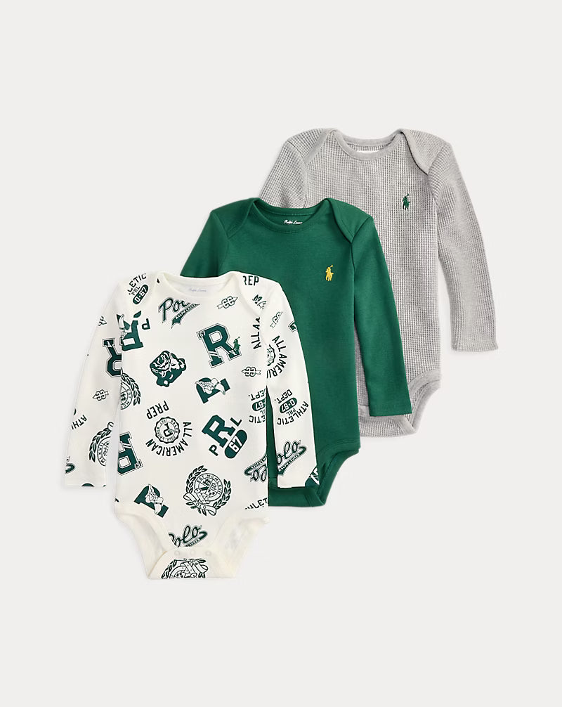 Cotton Interlock Bodysuit 3-Pack