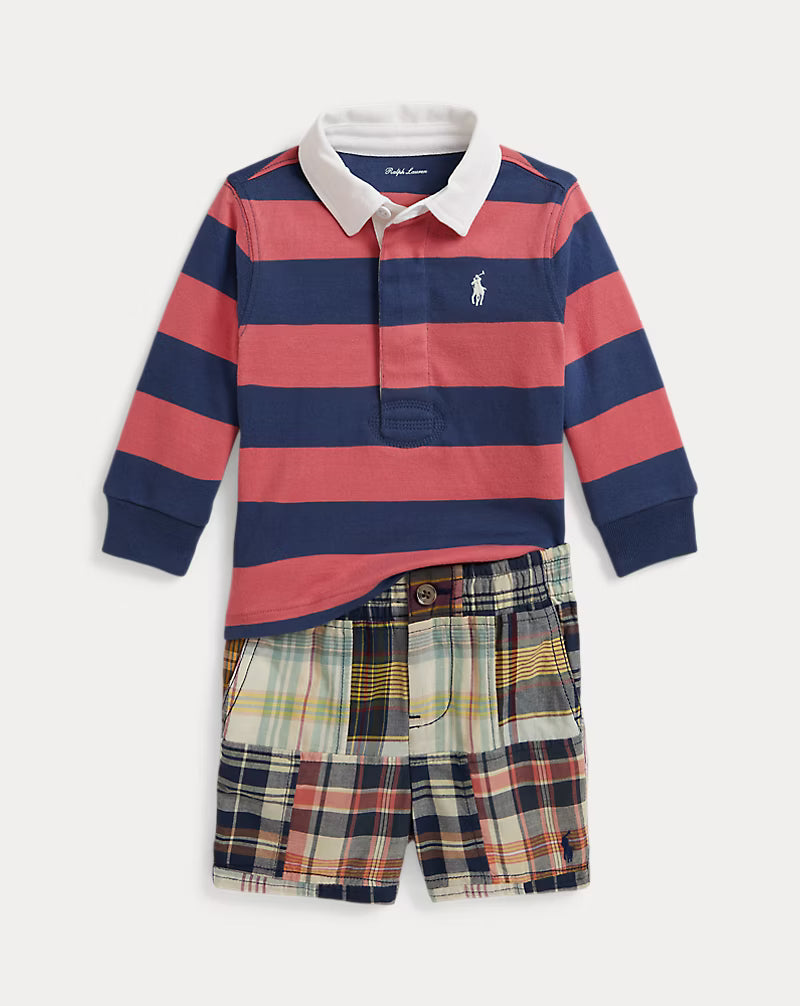 Striped Cotton Shirt & Madras Short