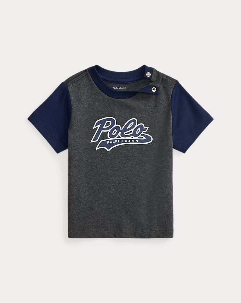 Logo Color-Blocked Cotton Tee (2 Colors)