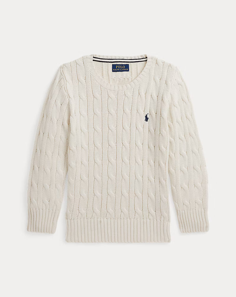 Cable-Knit Cotton Sweater (7 Colors)