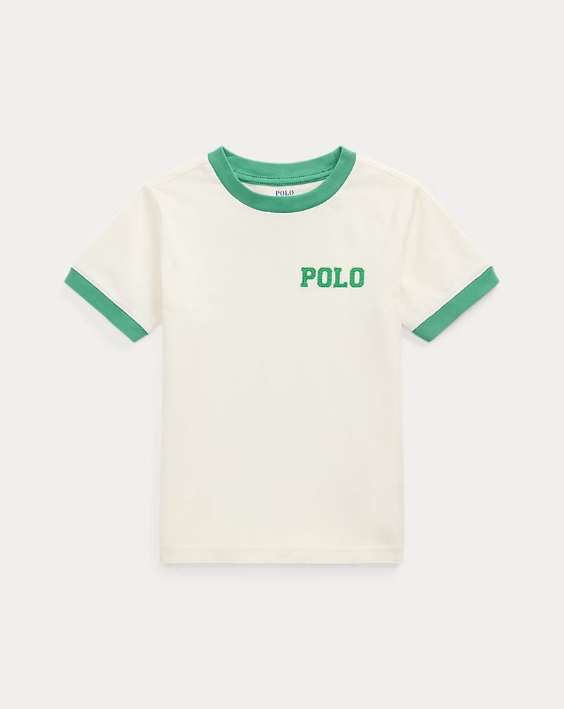 Logo Cotton Jersey Ringer Tee