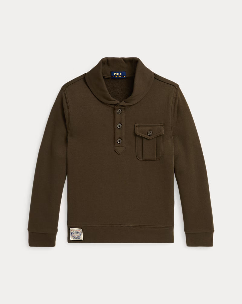 French Terry Shawl-Collar Sweatshirt