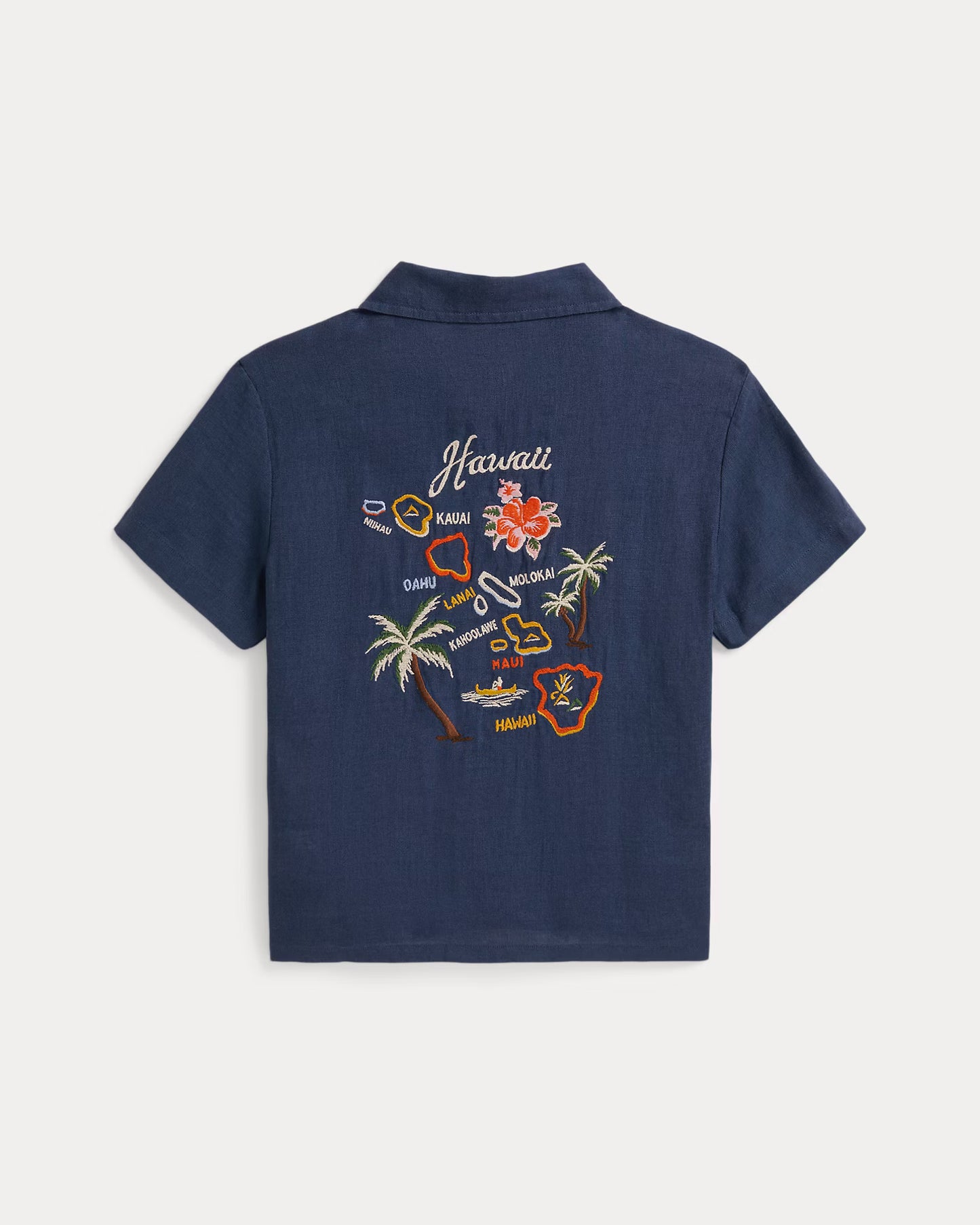 Embroidered Linen Overshirt