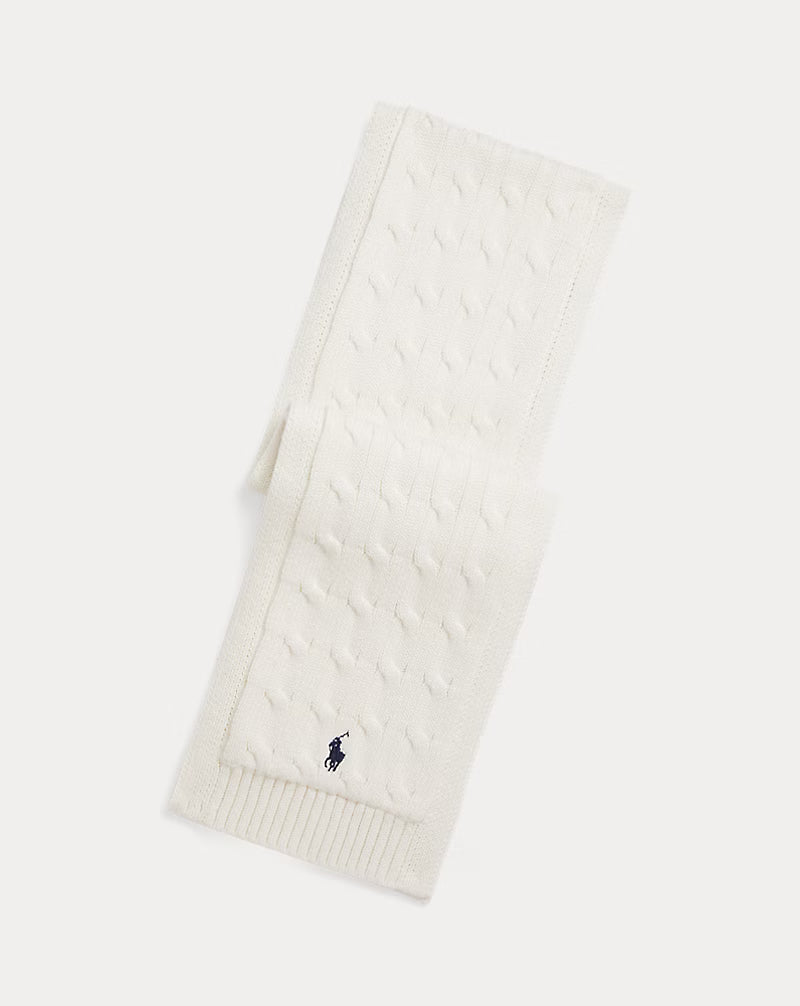 Cable-Knit Cotton Scarf (4 Colors)