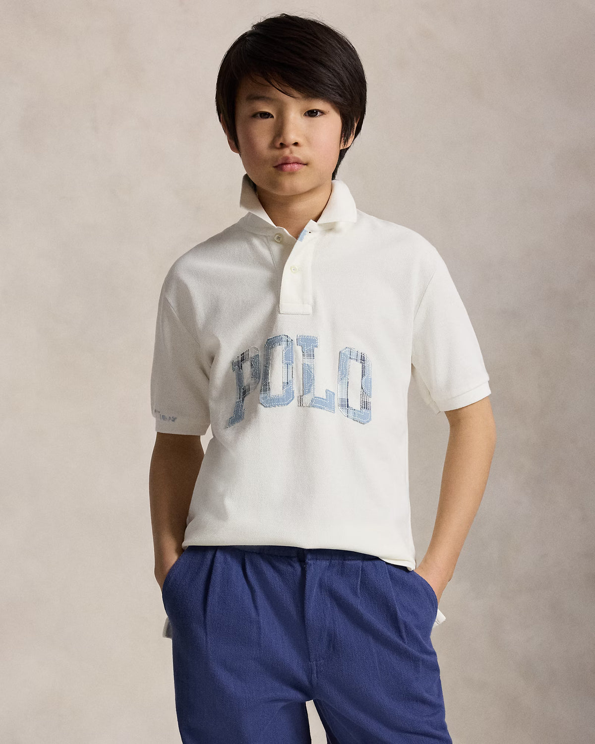 Logo Cotton Mesh Polo Shirt