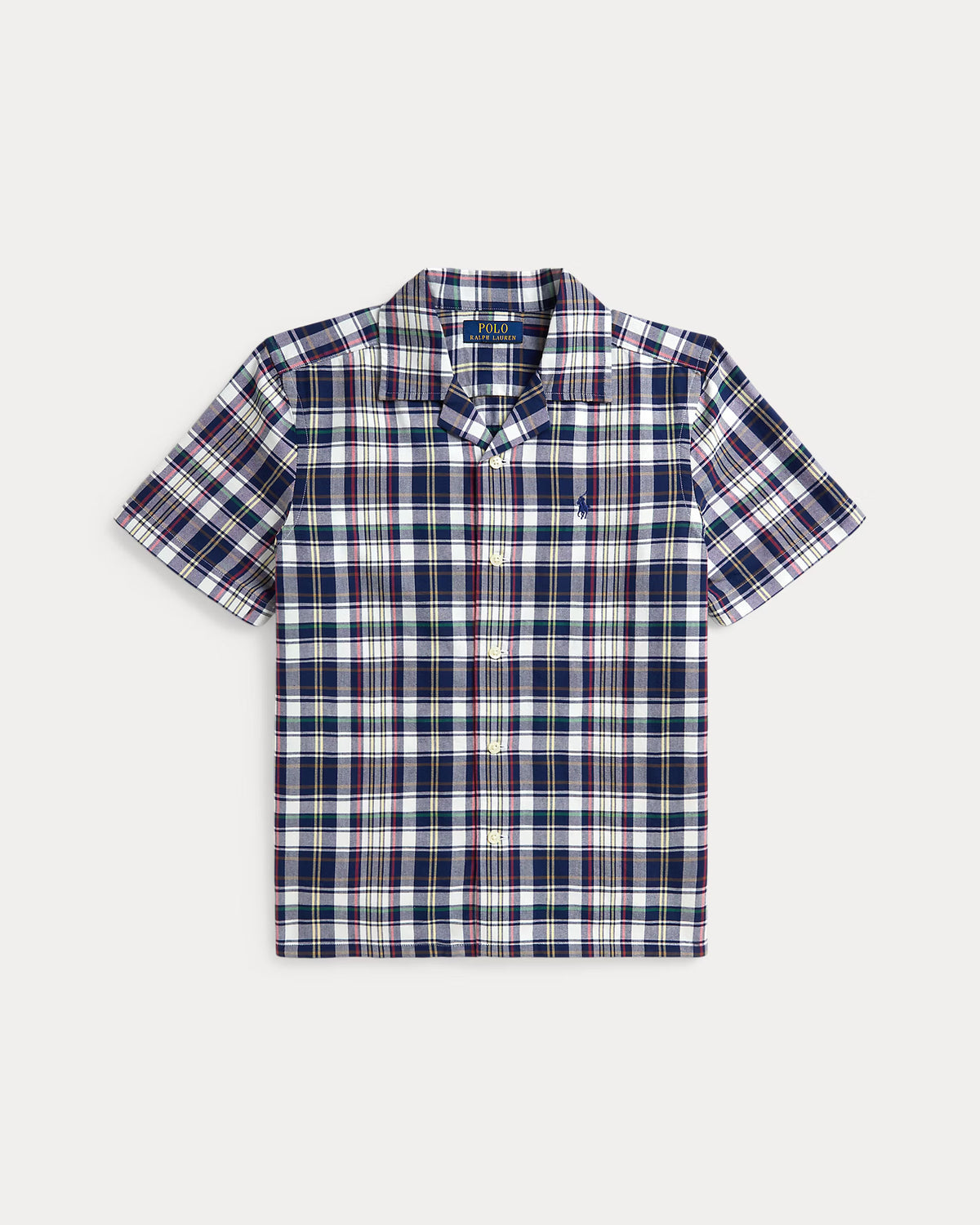 Plaid Cotton Oxford Camp Shirt