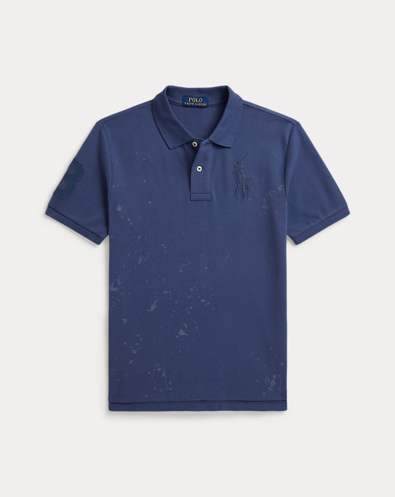 Big Pony Paint-Print Mesh Polo Shirt (2 Colors)