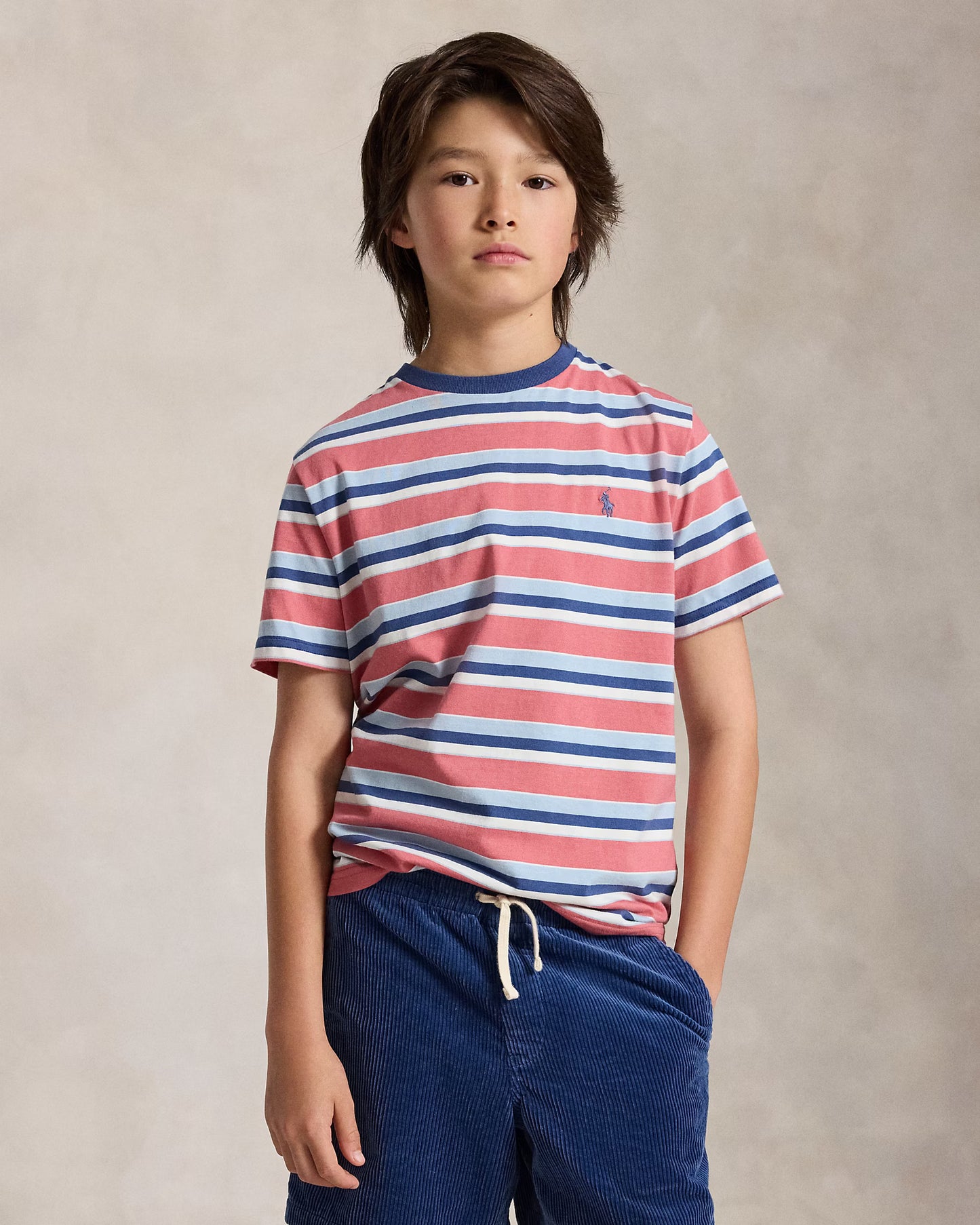 Striped Cotton Jersey Tee