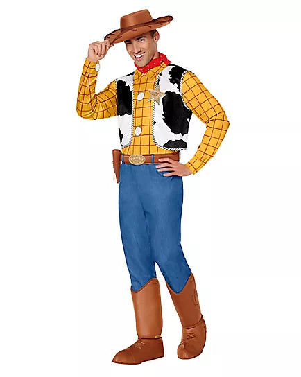 Adult Woody Jumpsuit Costume - Toy Story