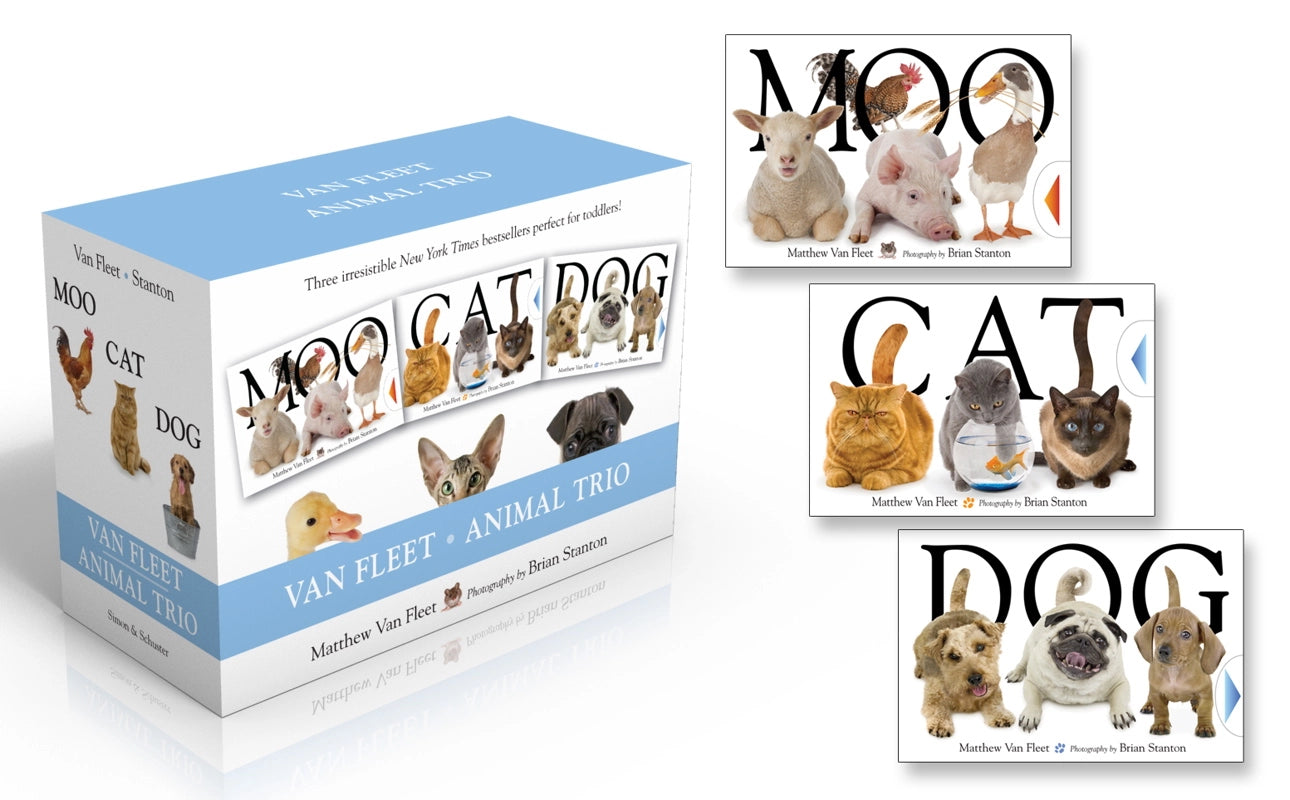 Animal Trio (3 Books Boxed Set): Moo, Cat, Dog