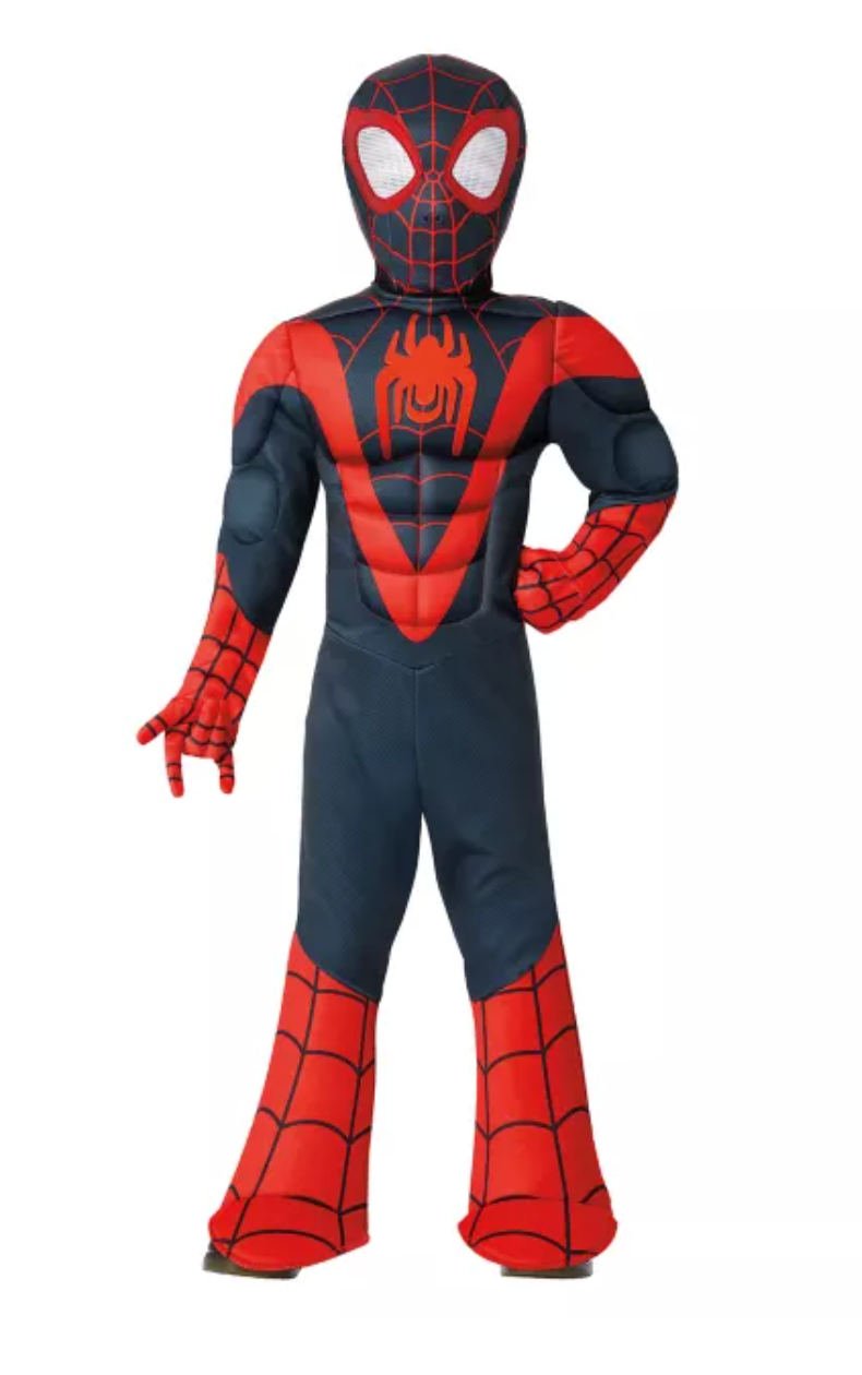 Toddler Spider-Man Spin Muscle Suit Costume - Spidey and His Amazing Friends
