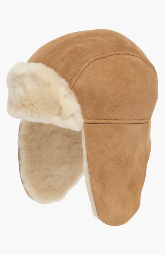 Genuine Shearling Trapper Hat