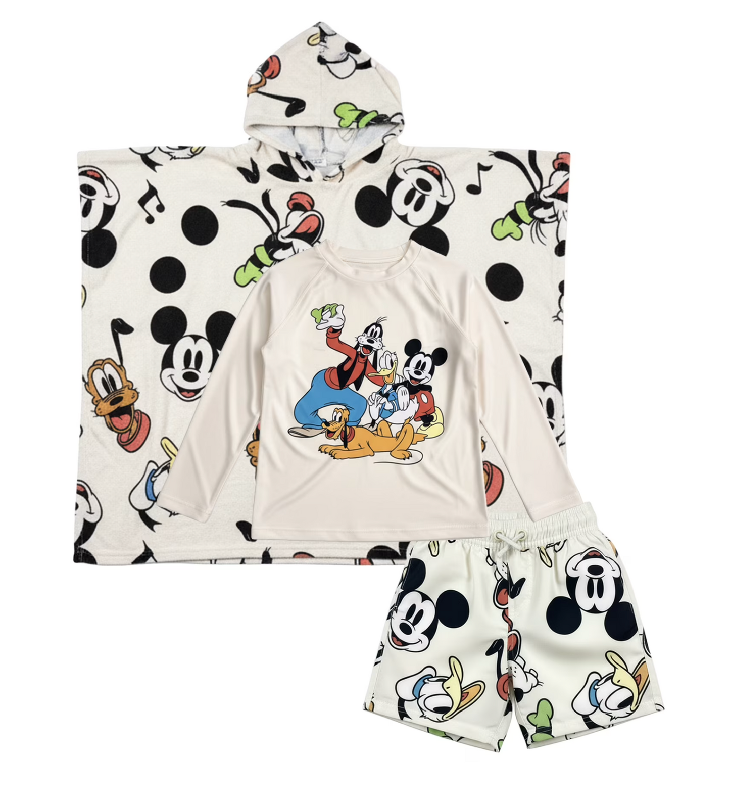 Disney Toddler Mickey Mouse UPF50+ 3-Pcs Cover-Up Swim Set (12M-5T)