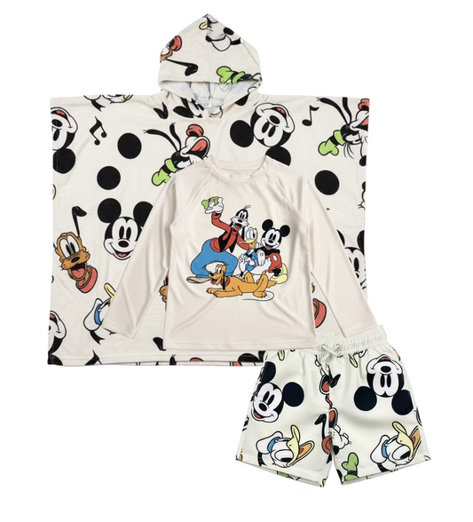 Disney Toddler Mickey Mouse UPF50+ 3-Pcs Cover-Up Swim Set (12M-5T)
