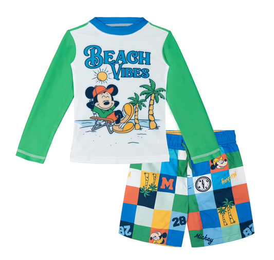 Disney Toddler Mickey Mouse UPF50+ 2-Pcs Swim Set (12M-8)