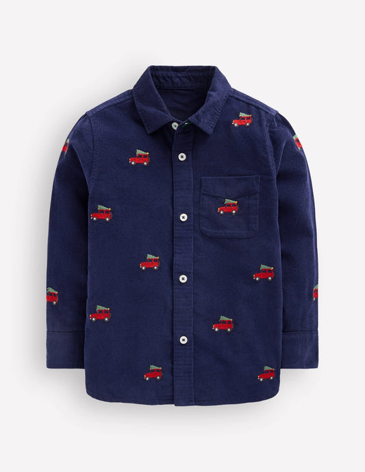 Embroidered Corduroy Shirt