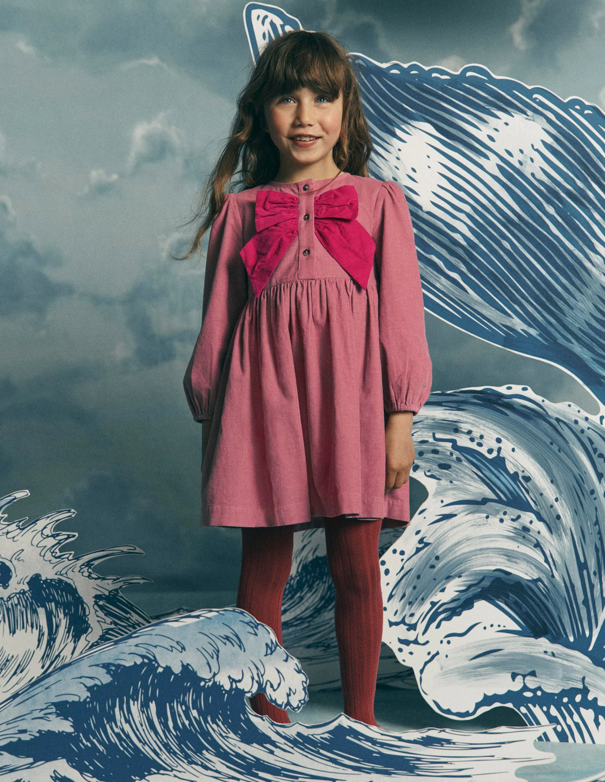 Norah Button-through Bow Dress