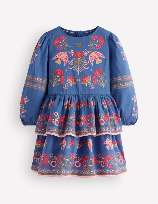 Printed Tiered Woven Dress