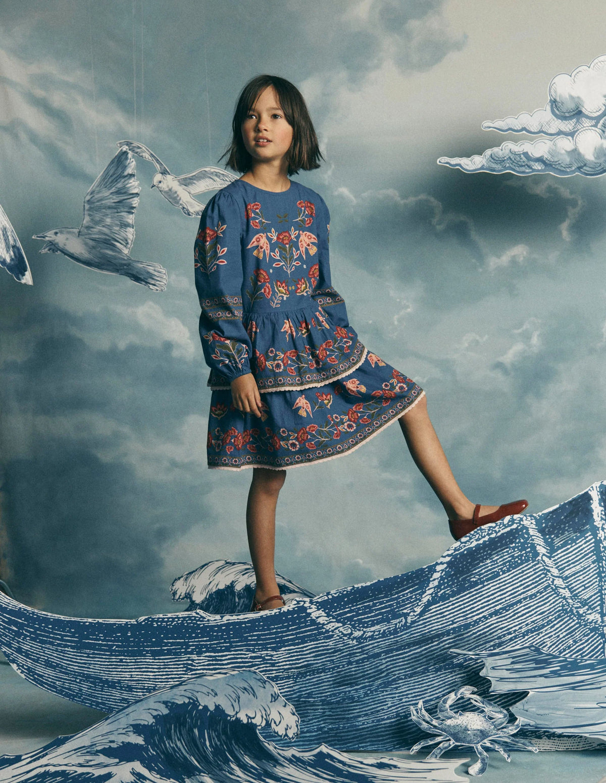 Printed Tiered Woven Dress