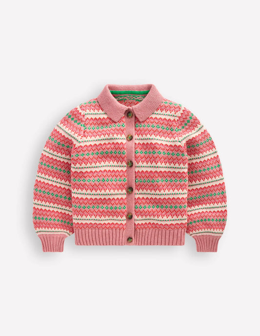 Collared Fair Isle Cardigan
