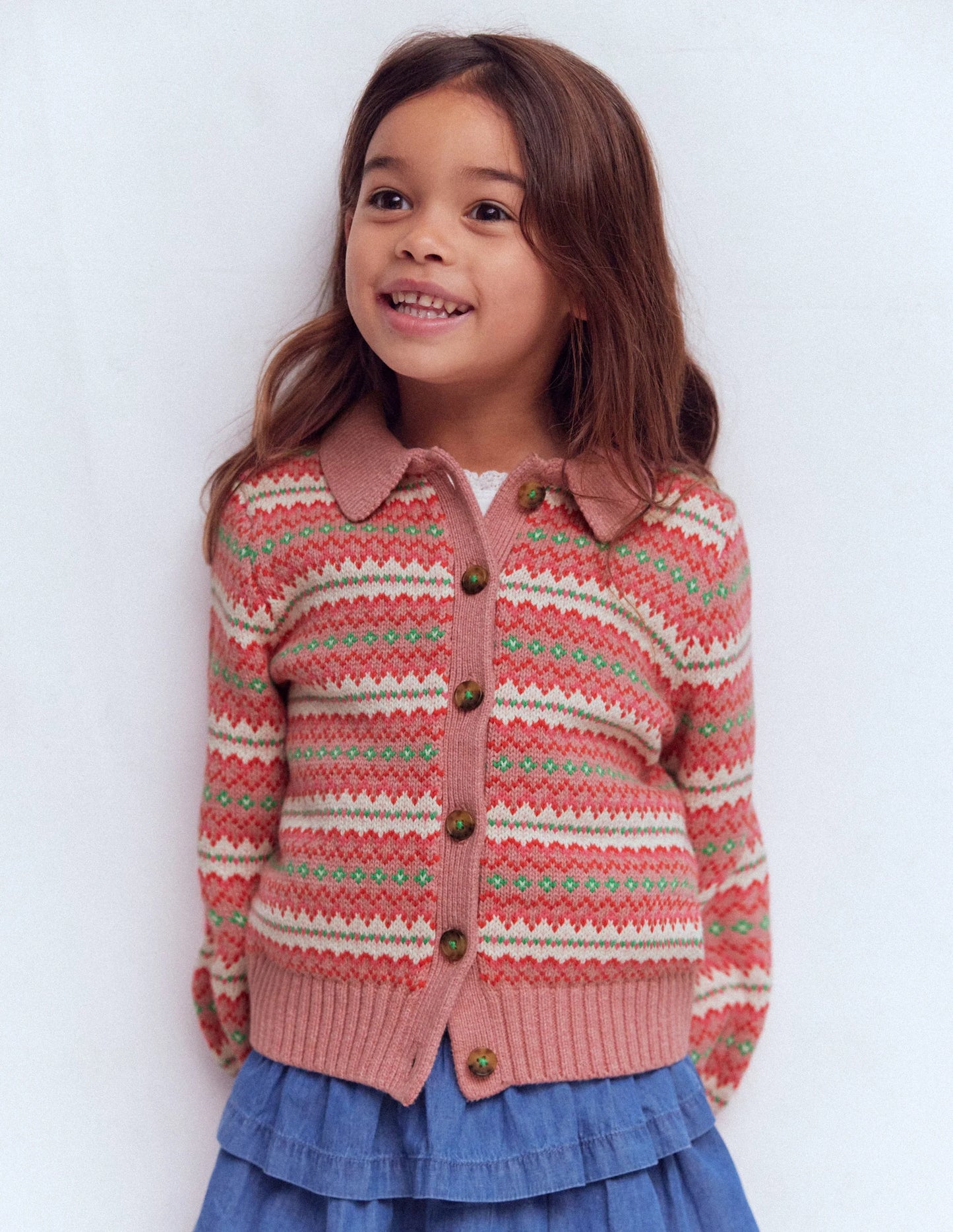 Collared Fair Isle Cardigan