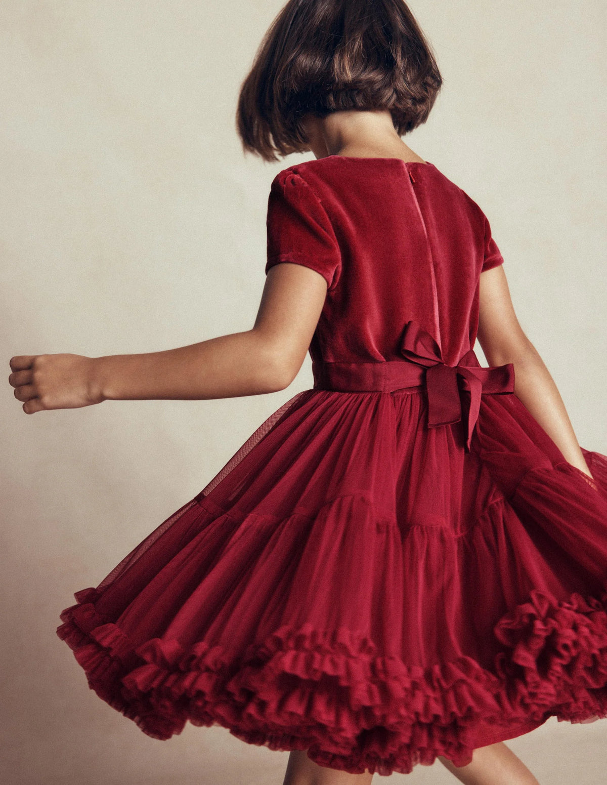 Velour Tulle Occasion Dress (2 Colors)