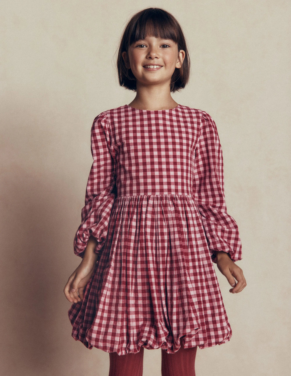 Long Sleeve Bubble Hem Dress
