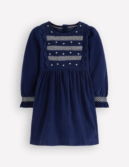 Smocked Corduroy Sparkle Dress