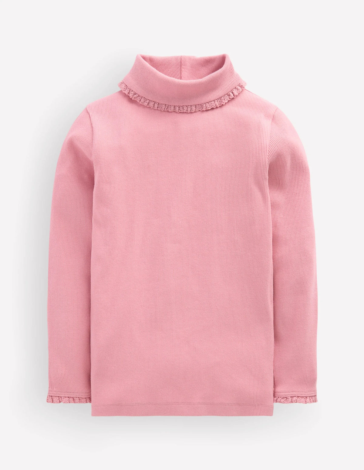 Lace Trim Roll Neck Top
