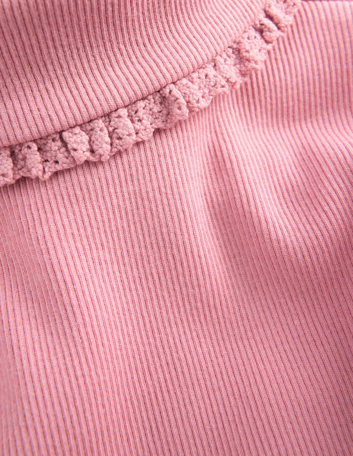 Lace Trim Roll Neck Top