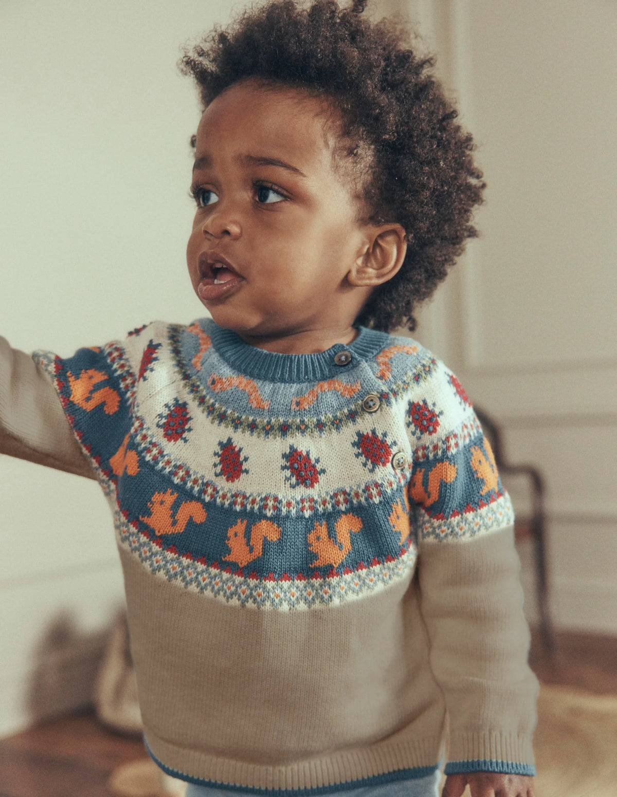 Denim Blue Bear Fair Isle