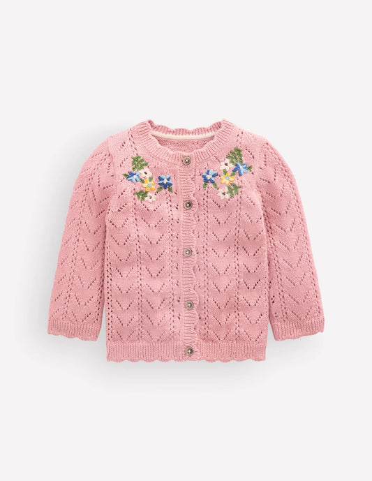 Embroidered Cotton Cardigan