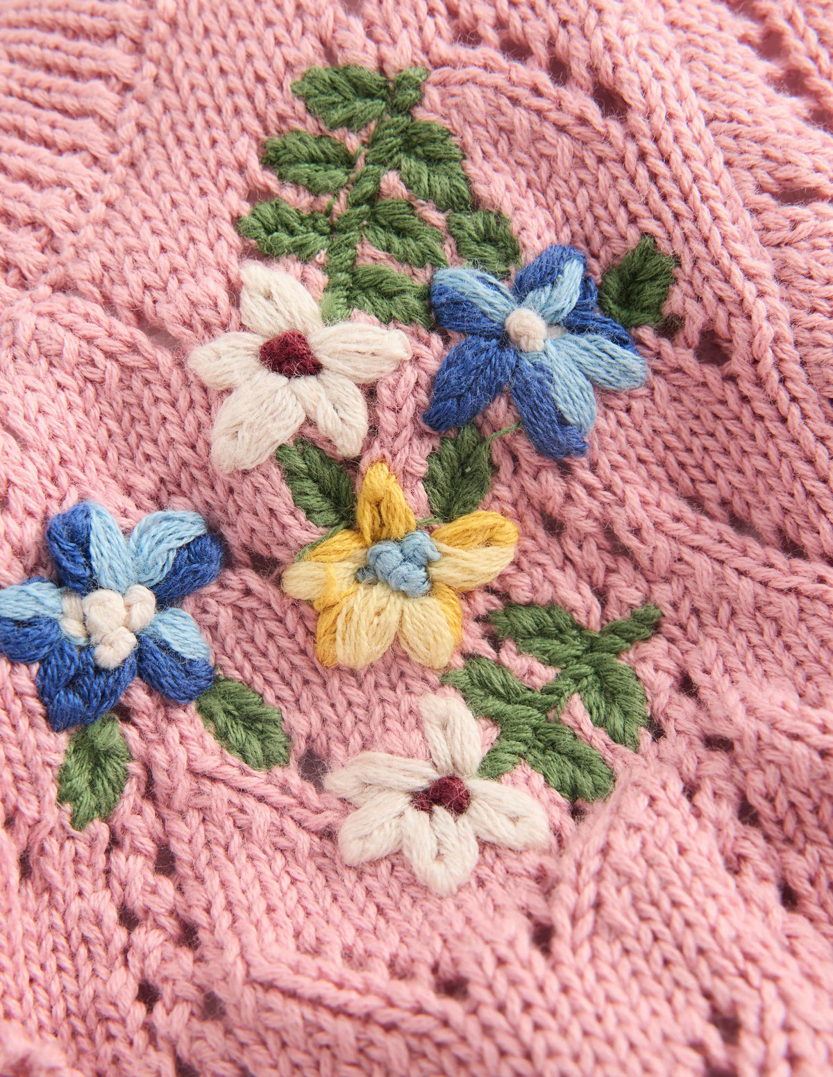 Embroidered Cotton Cardigan