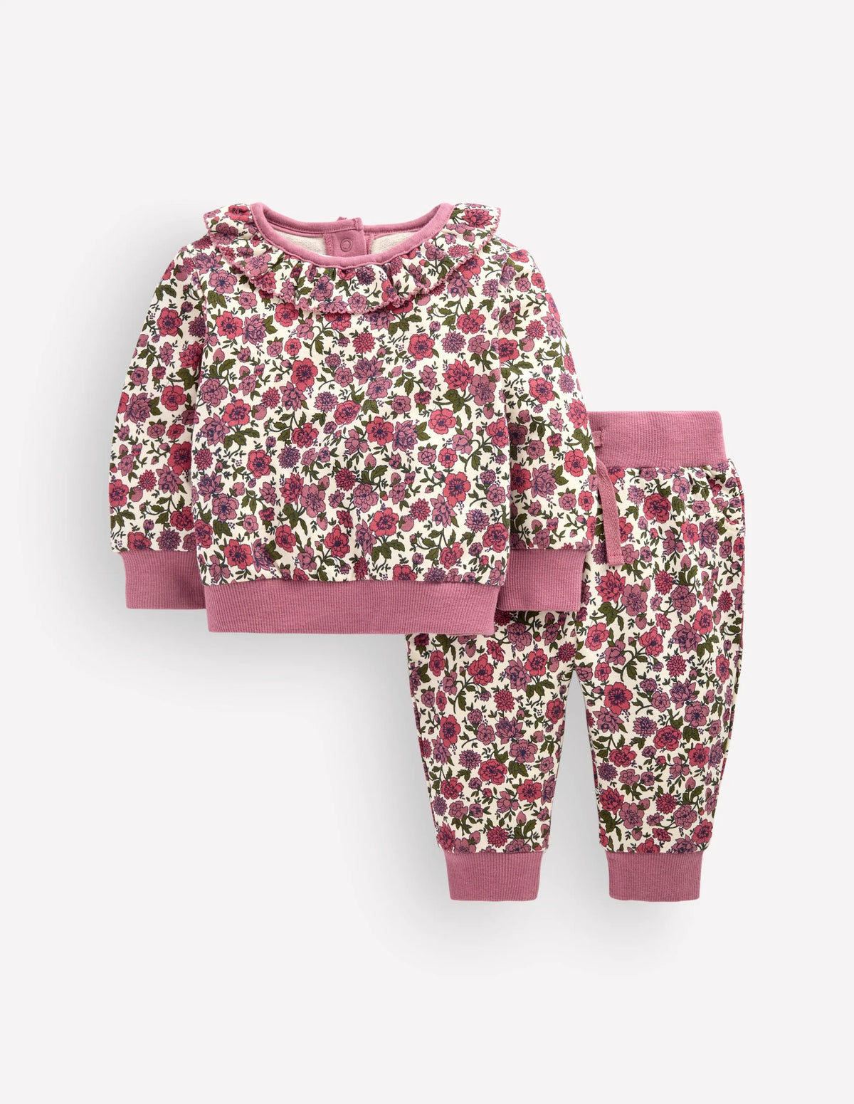 Ruffle Neck Sweatshirt Set